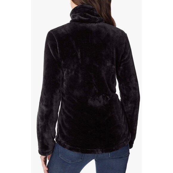 Size Medium Womens Black 32 DEGREES‎ Heat Soft Cozy Plush Velvet Full Zip Jacket - Picture 3 of 6
